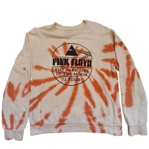 Pink Floyd The Dark Side of the Moon ’73 Tour Tie Dye Long Sleeve Sweatshirt Med